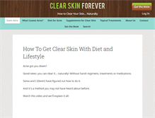 Tablet Screenshot of clearskinforever.net